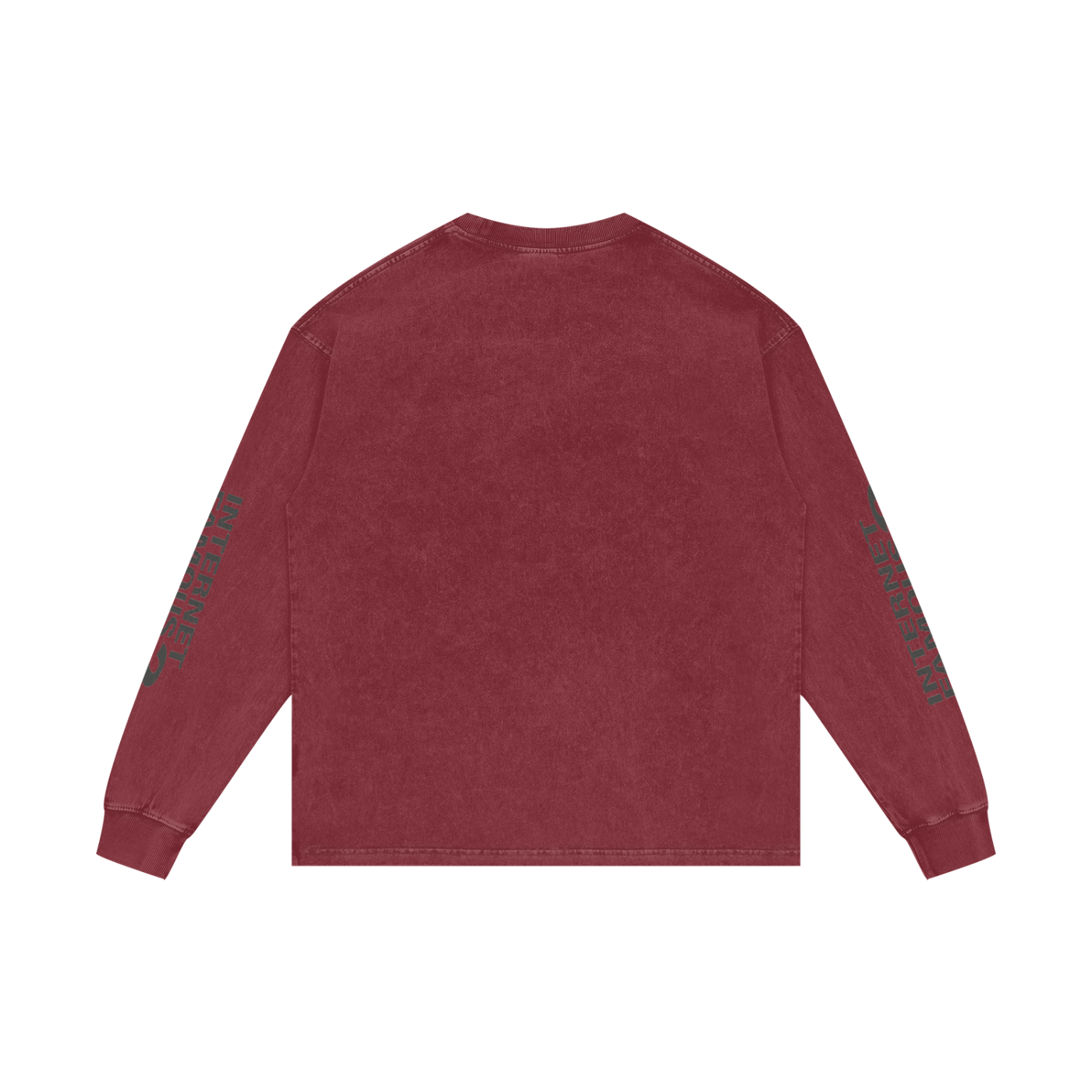MENS '  INTERNET FAMOUS ; Acid Wash Oversize Long Sleeve TEE
