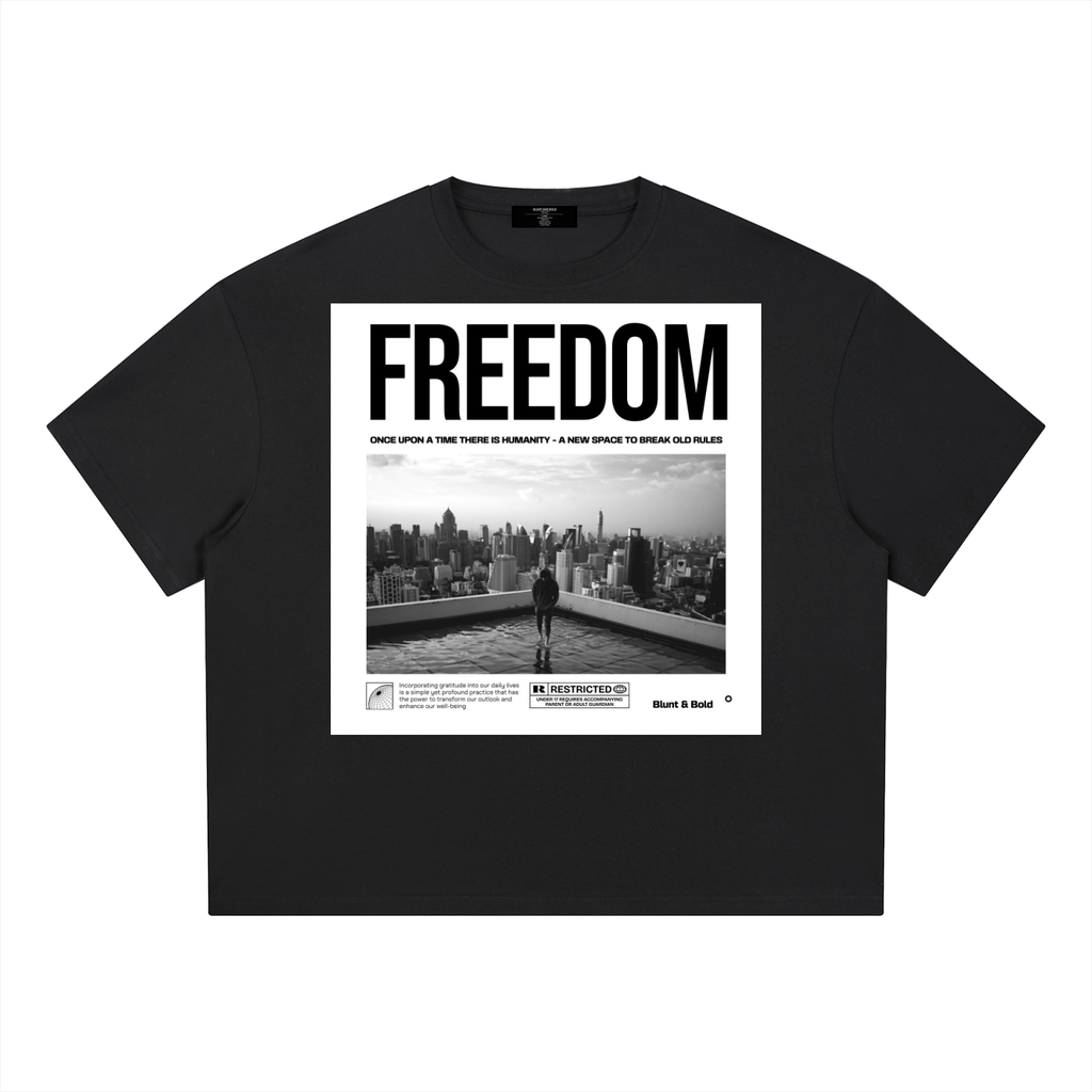 Mens 'FREEDOM'  Boxy Coolmax Tee