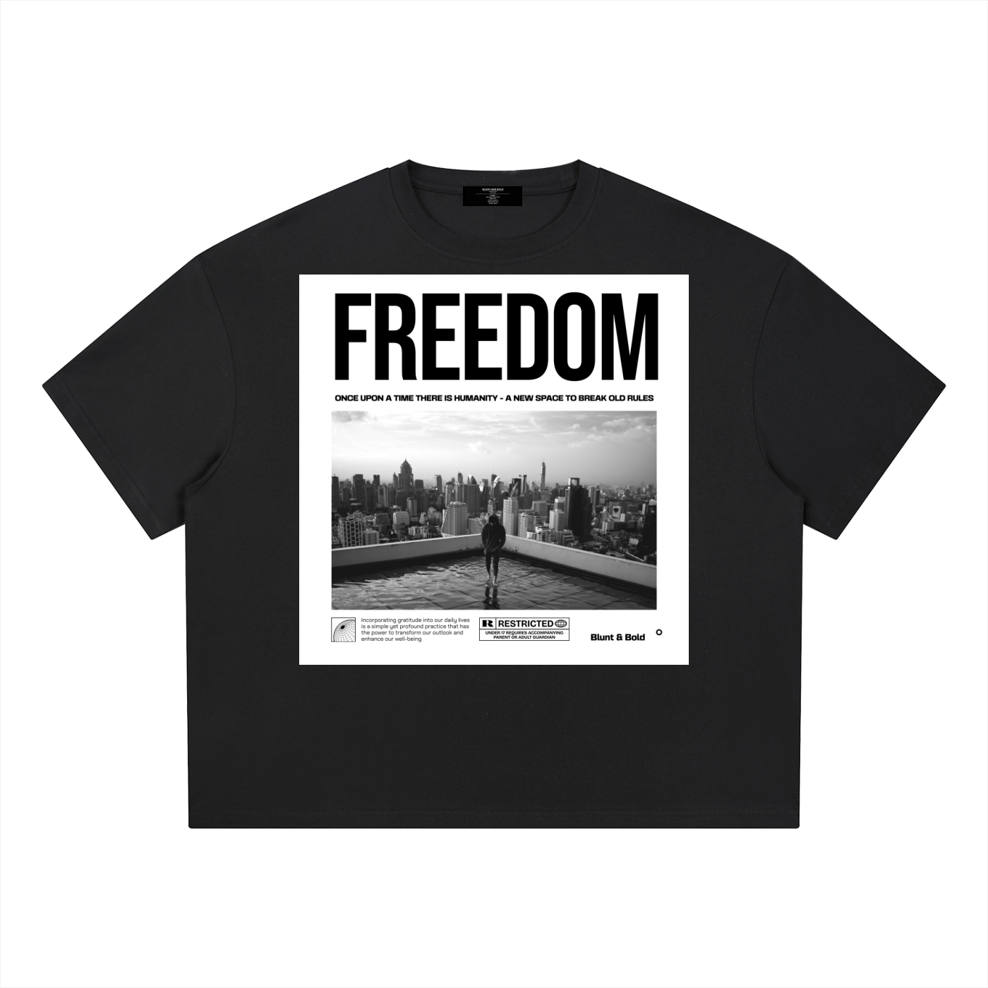Mens 'FREEDOM'  Boxy Coolmax Tee