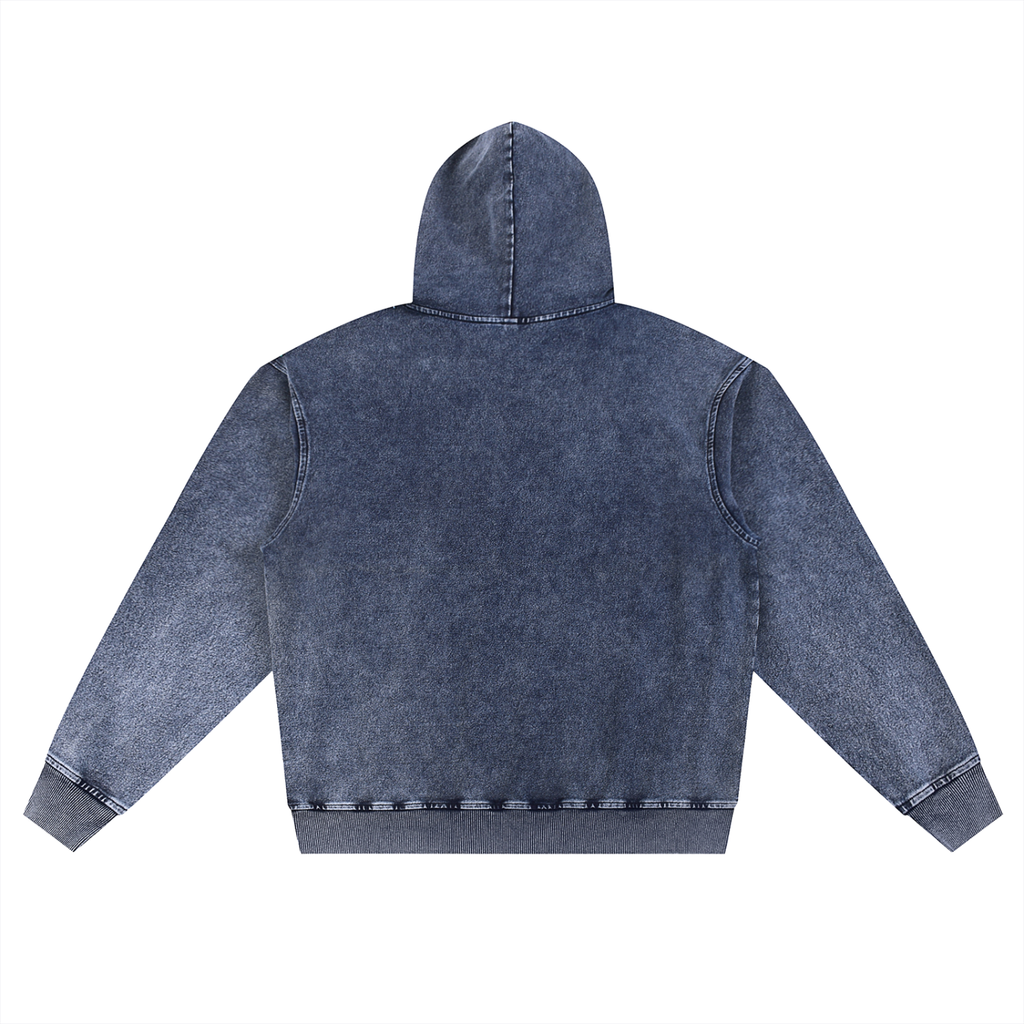 Mens 'STAY WILD" Snow Wash Oversized Hoodie