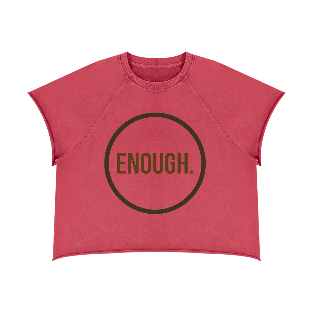 MENS 'ENOUGH' Vintage Wash Raw Edge Boxy TEE