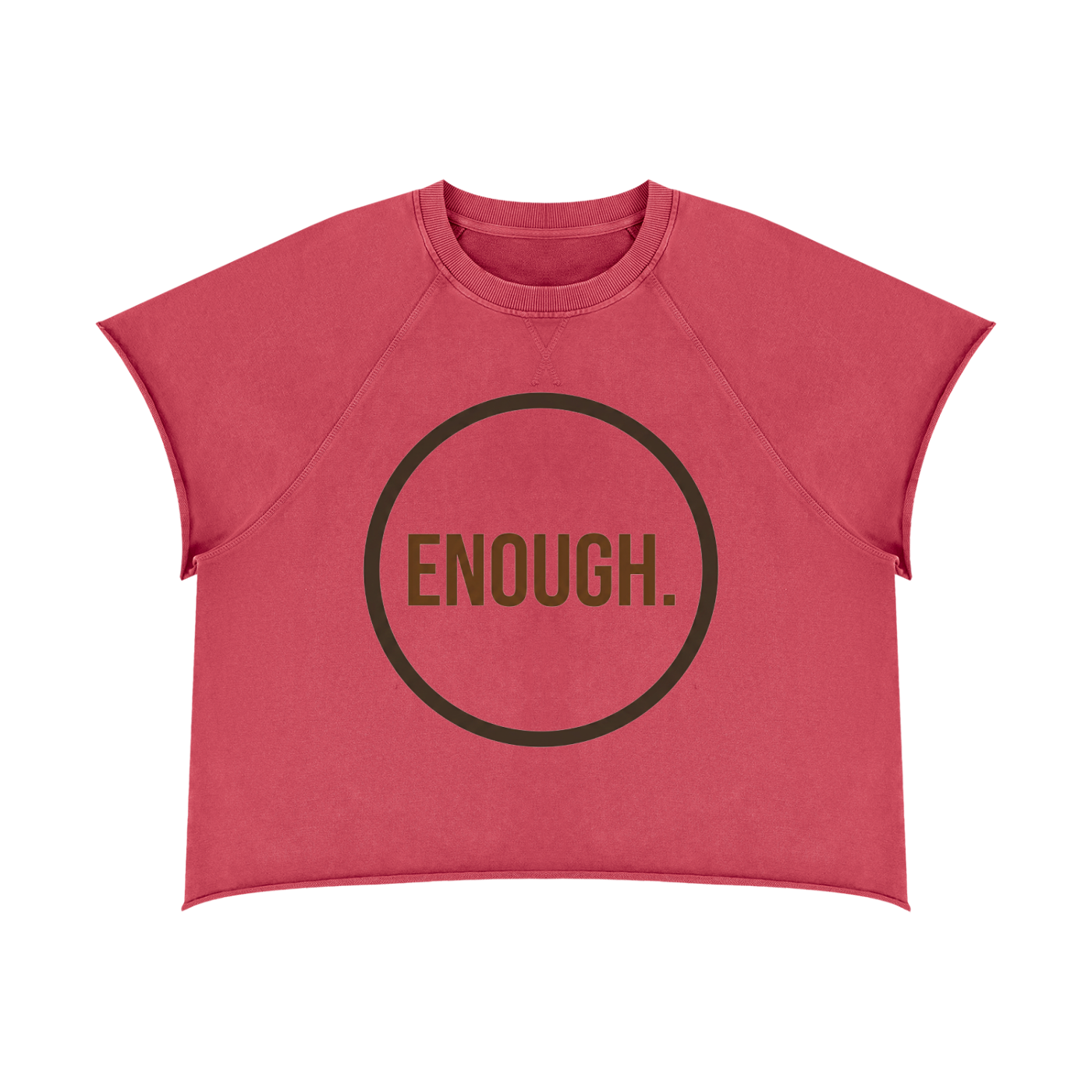 MENS 'ENOUGH' Vintage Wash Raw Edge Boxy TEE