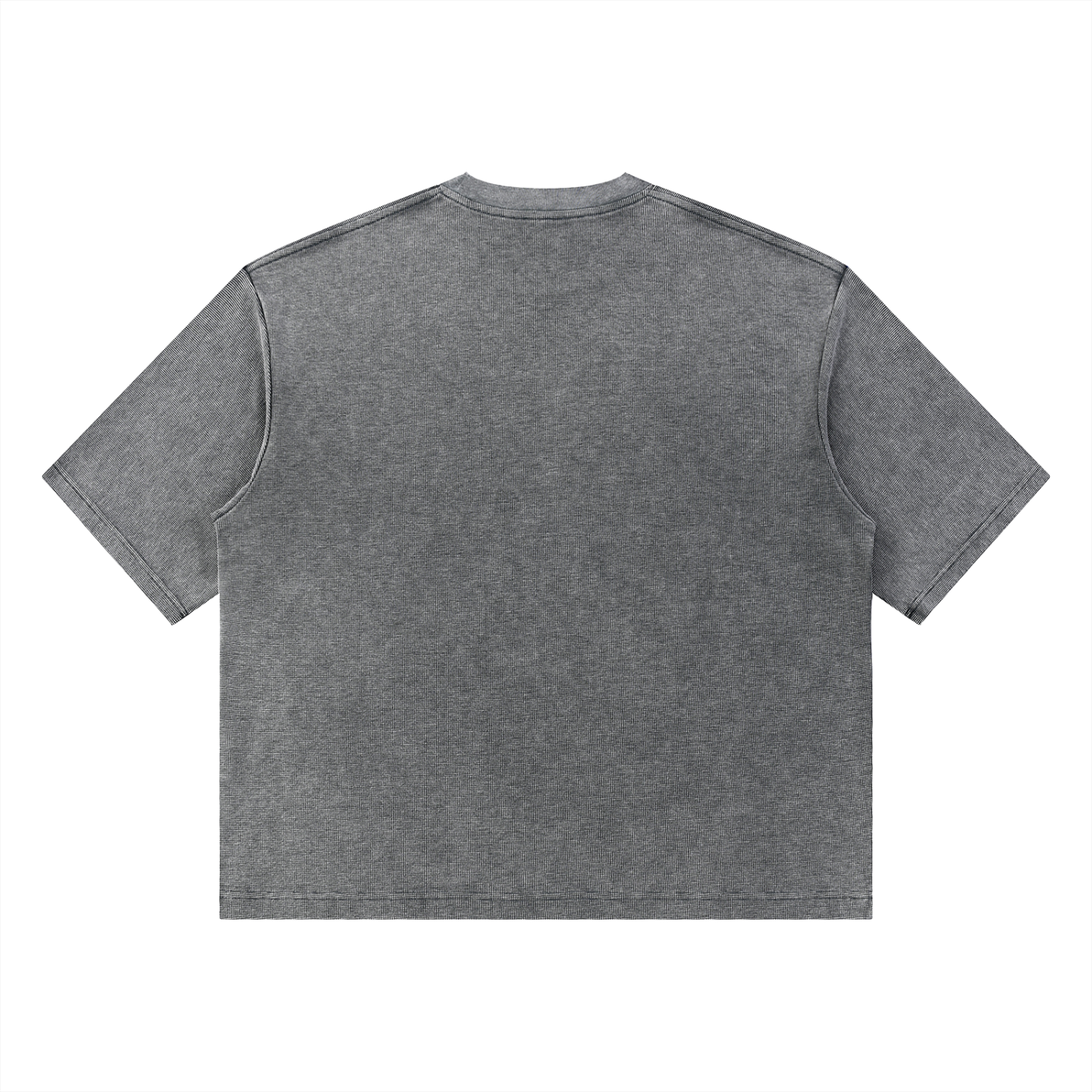 Mens 'HERE WE GLOW' Mineral Wash Waffle Boxy Tee