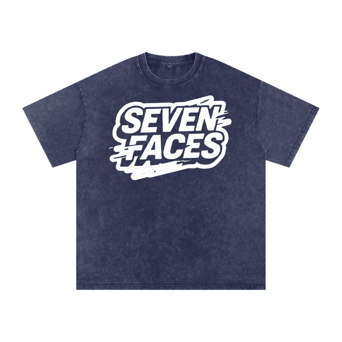 MENS ' SEVEN FACES ' Snow Washed Oversized Cotton TEE