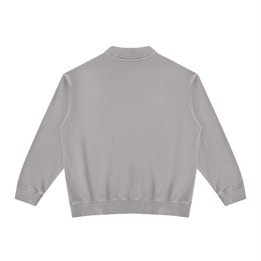 Unisex Vintage Wash Collared Sweatshirt