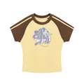 WOMENS 'THAT GIRL!' Contrast Stripes Bodycon Raglan  Sleeve T-Shirt