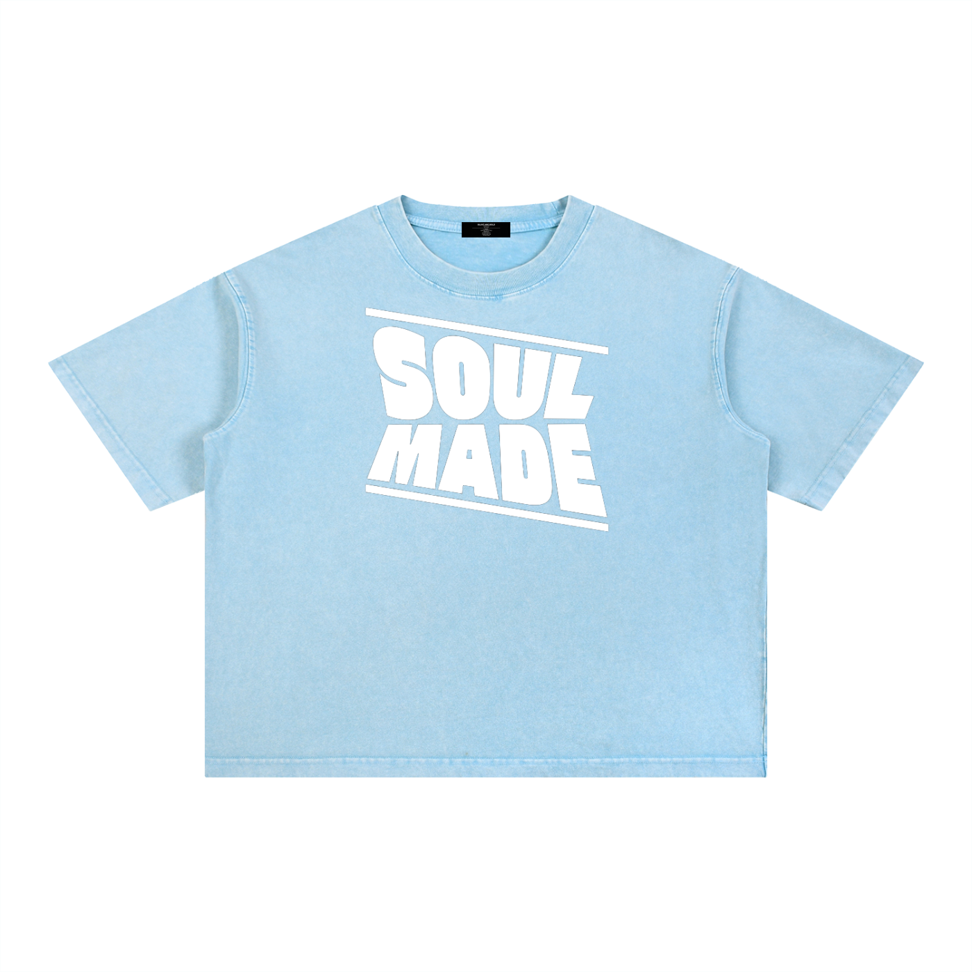 Mens 'SOUL MADE" Mineral Wash Boxy Cotton Tee