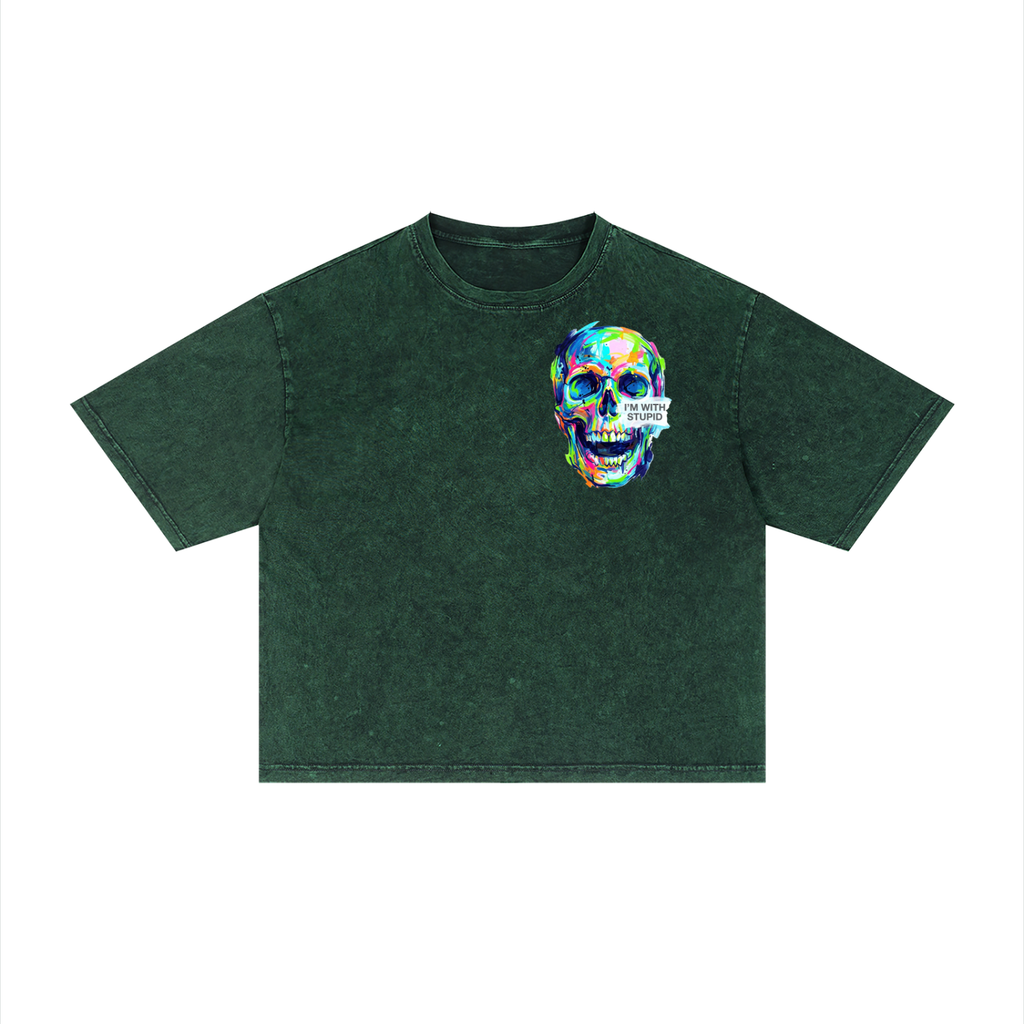 Mens ' IM WITH '  Mineral Wash Boxy Tee