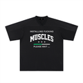 Mens MUSCLES  Oversized Mesh V-Neck Soccer Jersey