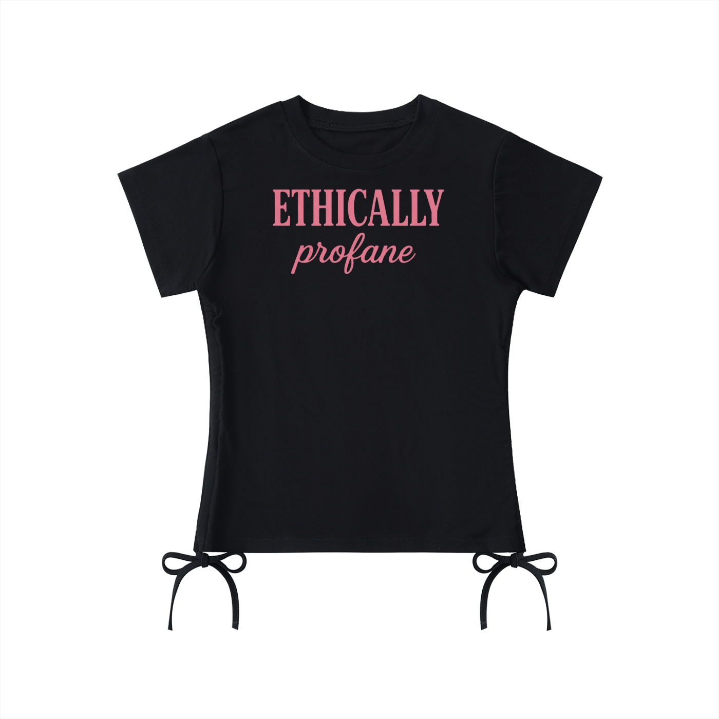 Womens 'ETHICALLY PROFANE' Essential Drawstring Tee