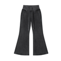 Womens Vintage Washed Flared Fleece Pants