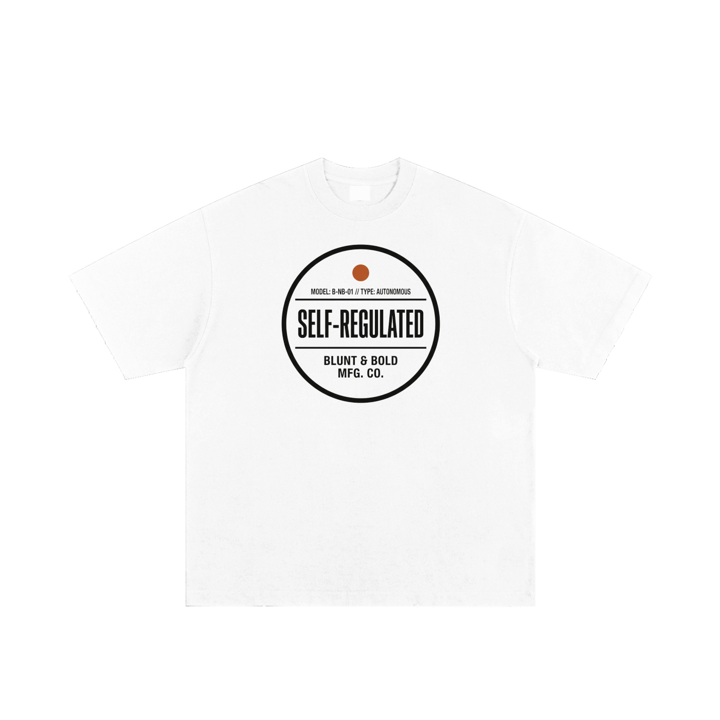 Mens 'SELF REGULATED' Heavyweight Hand-frayed Tee