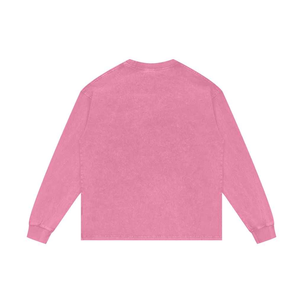 MENS 'GROWTH' Acid Wash Oversize Long Sleeve TEE