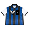 MENS 'IRON'  Boxy Striped Collared Soccer Jersey