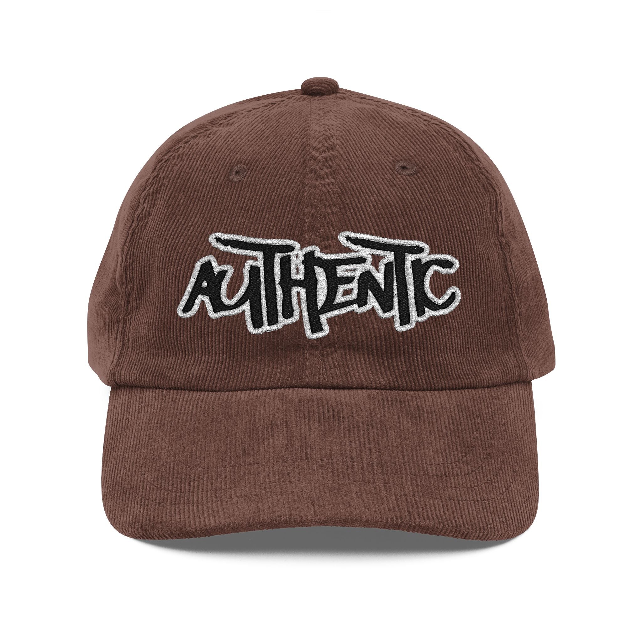 B & B 'AUTHENTIC'  Corduroy Embroidered  Baseball Cap