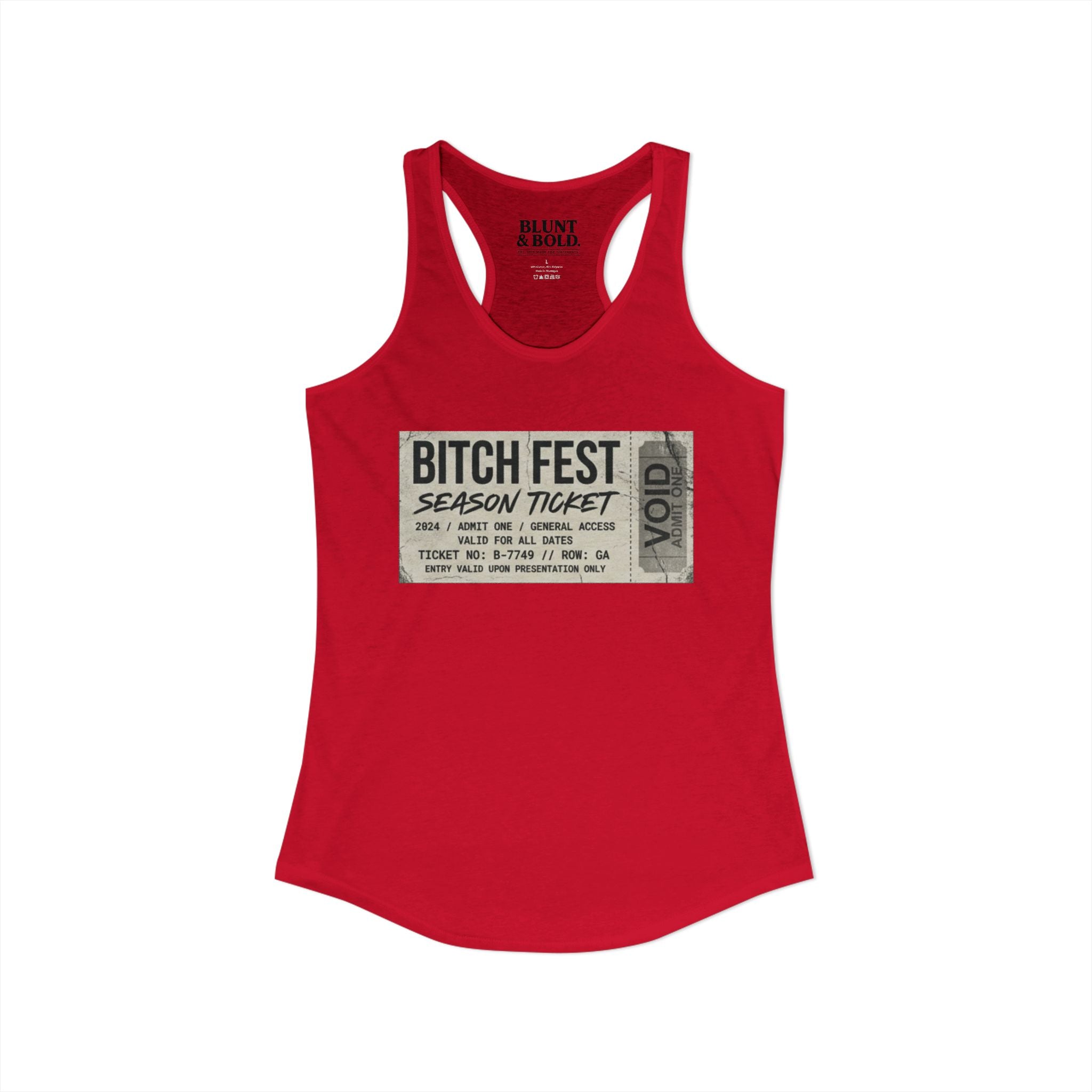 Womens BITCH FEST Ideal Racerback Tank