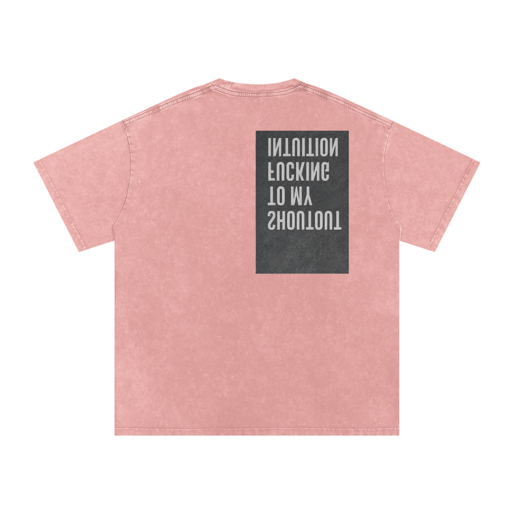 Snow Washed Oversized Cotton T-Shirt