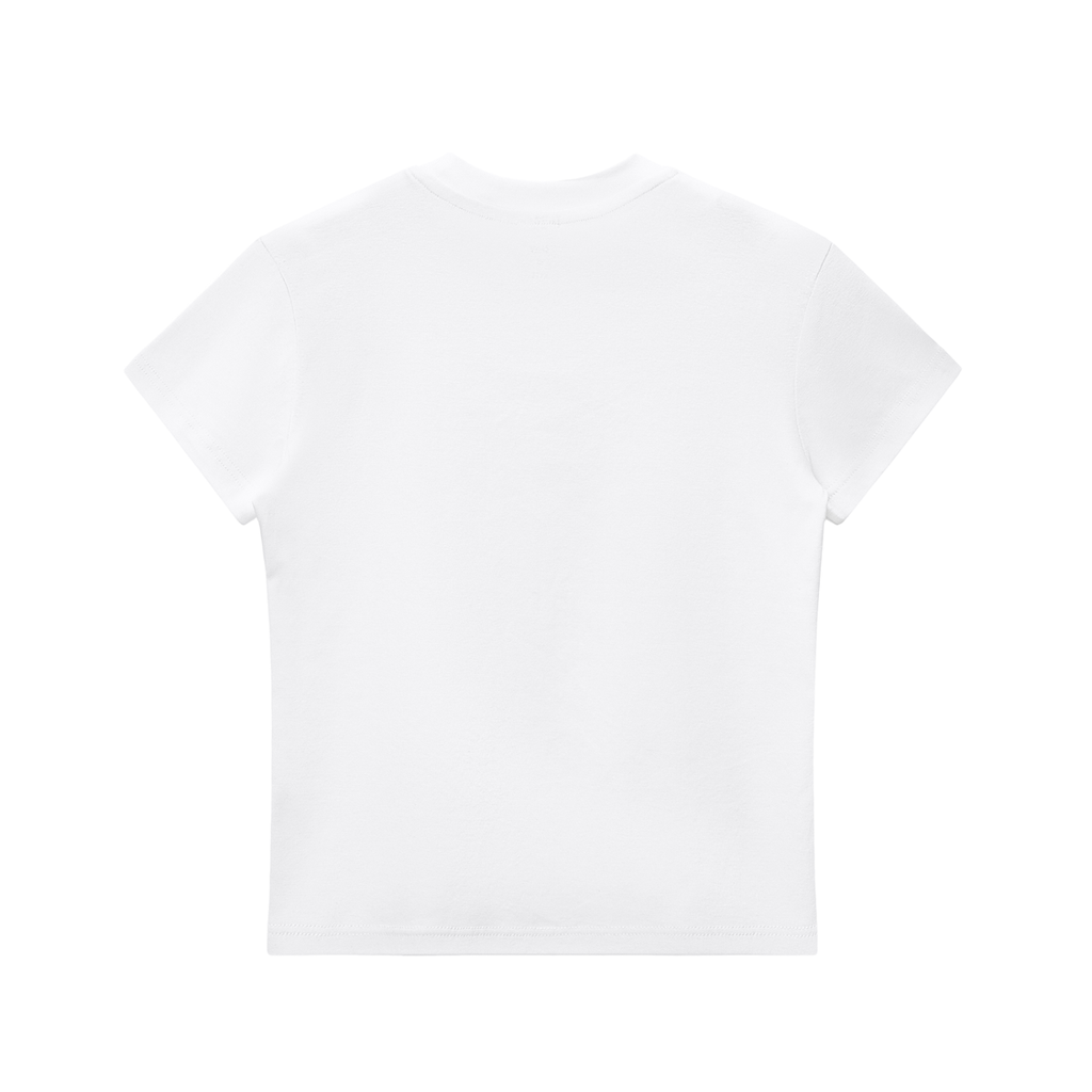 Womens 'SEEN NOT SEEKING' Essential Bodycon Crewneck Tee