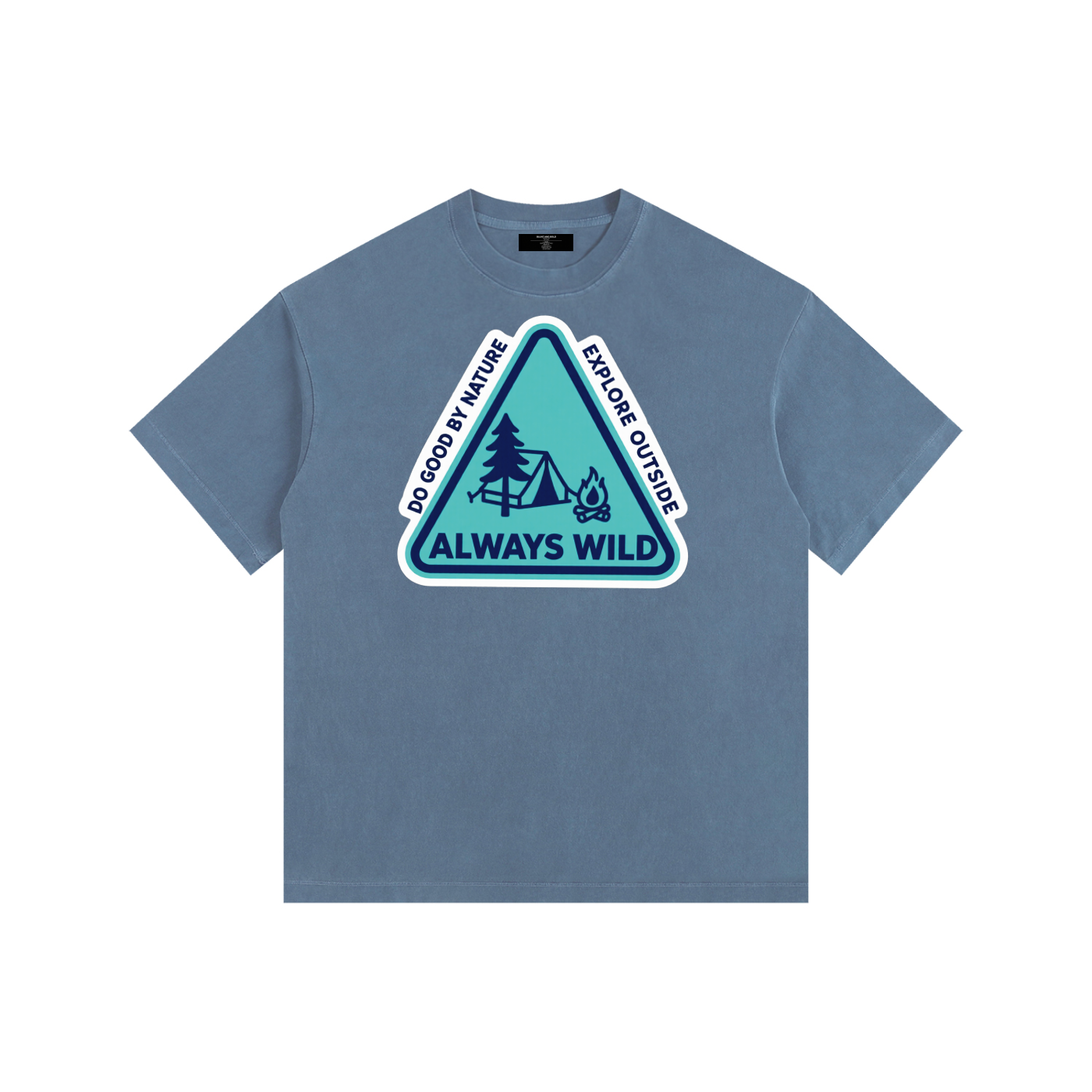 MENS ' ALWAYS WILD ' Washed Oversized Cotton TEE