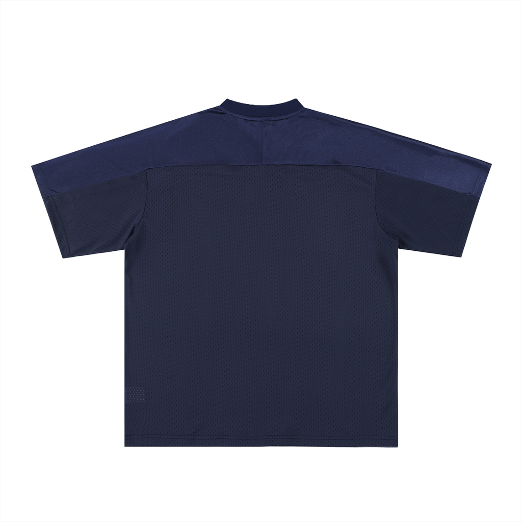 Mens MUSCLES  Oversized Mesh V-Neck Soccer Jersey