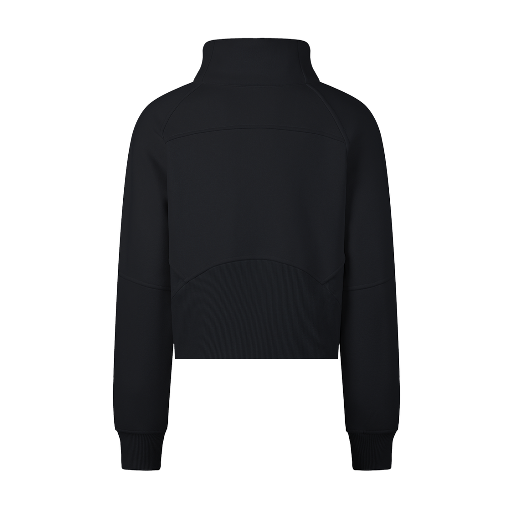 Womens Cropped Half-Zip Sweatshirt