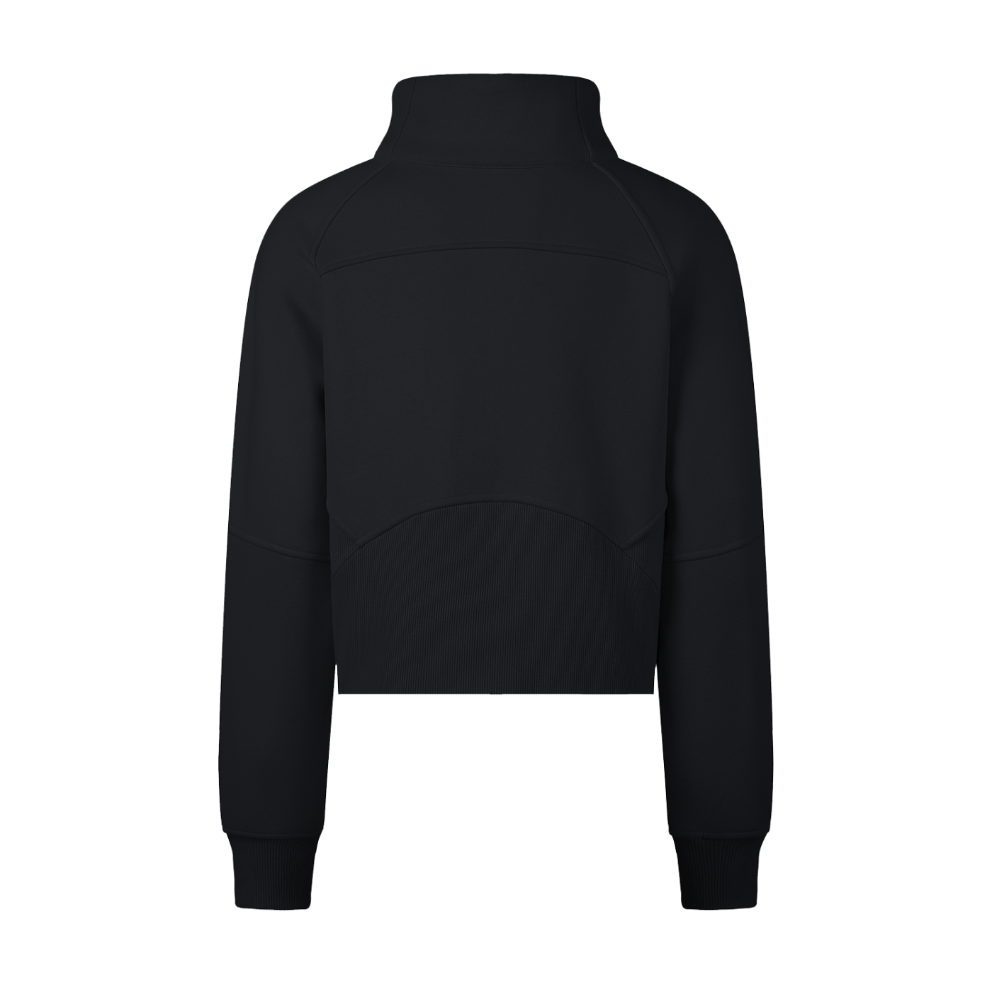 Womens Cropped Half-Zip Sweatshirt