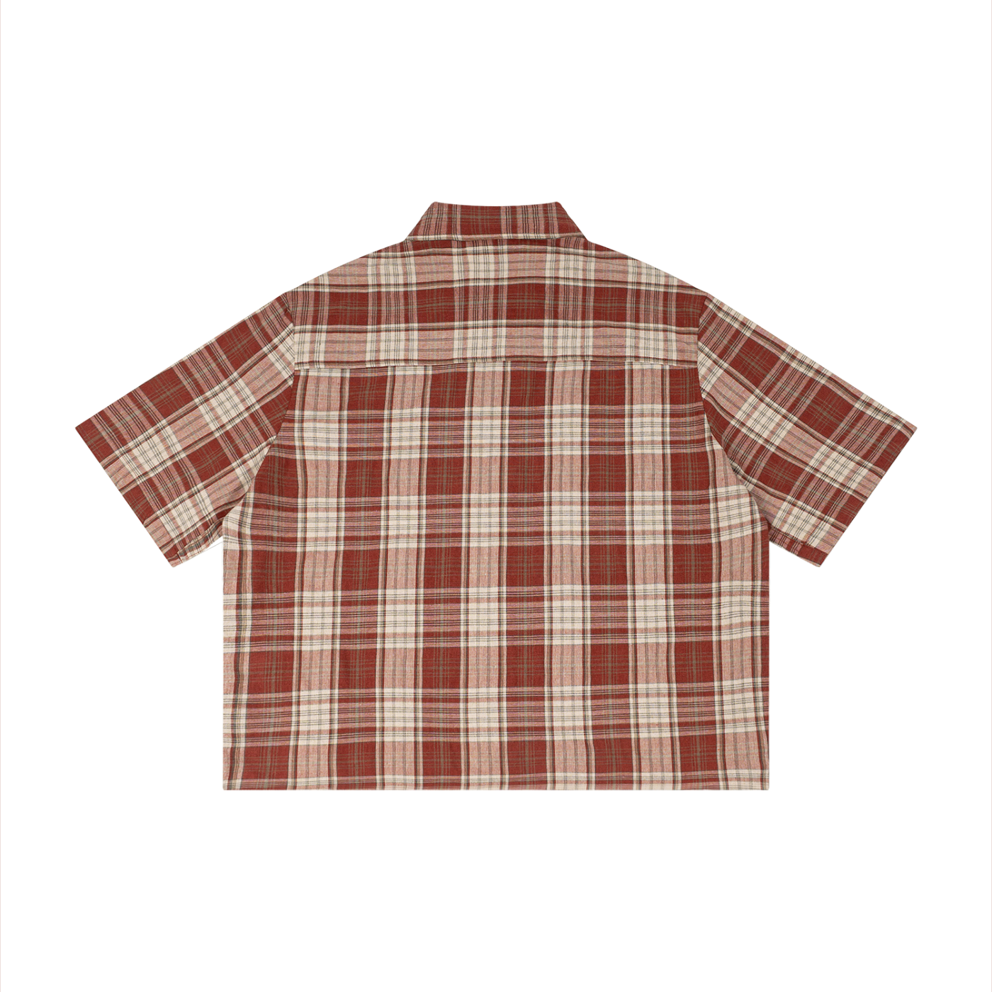 Mens 'EXPLICIT' Plaid Boxy Short Sleeve Shirt