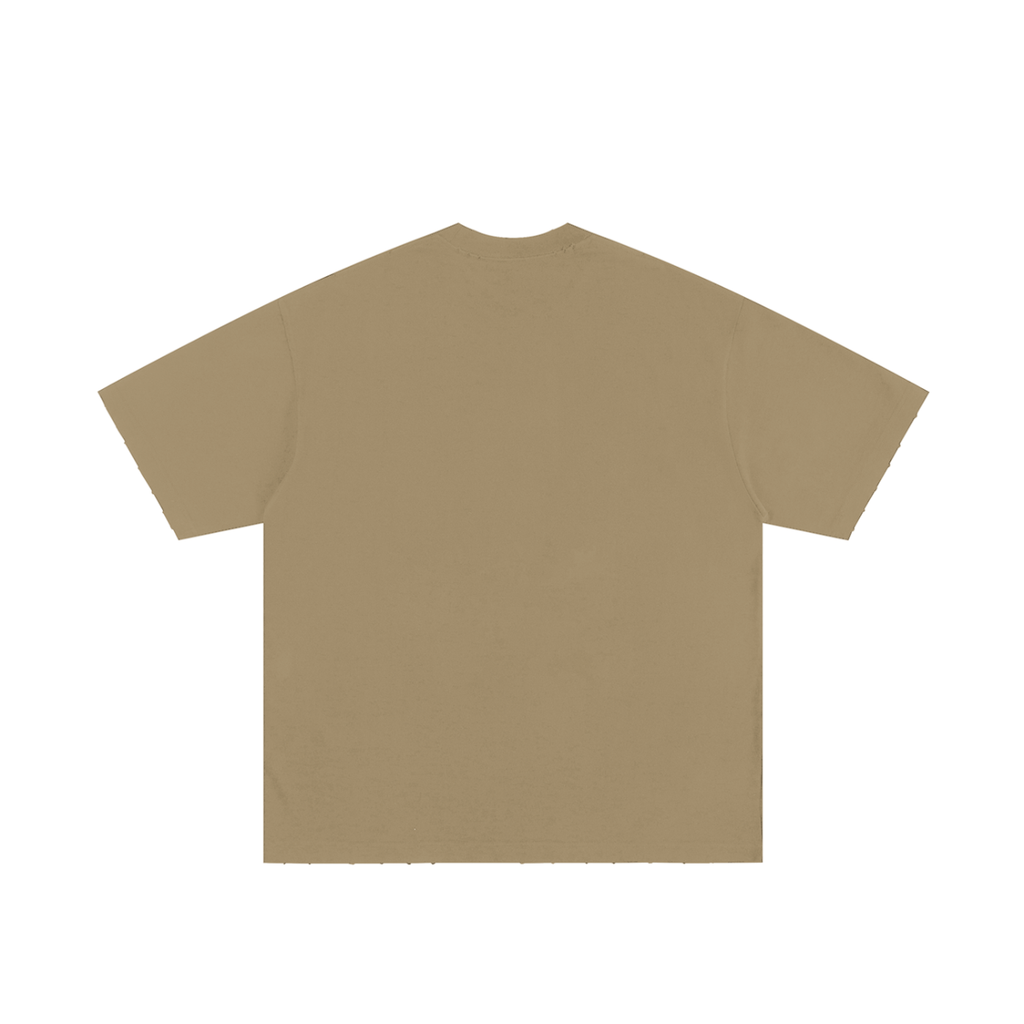Mens 'SELF REGULATED' Heavyweight Hand-frayed Tee