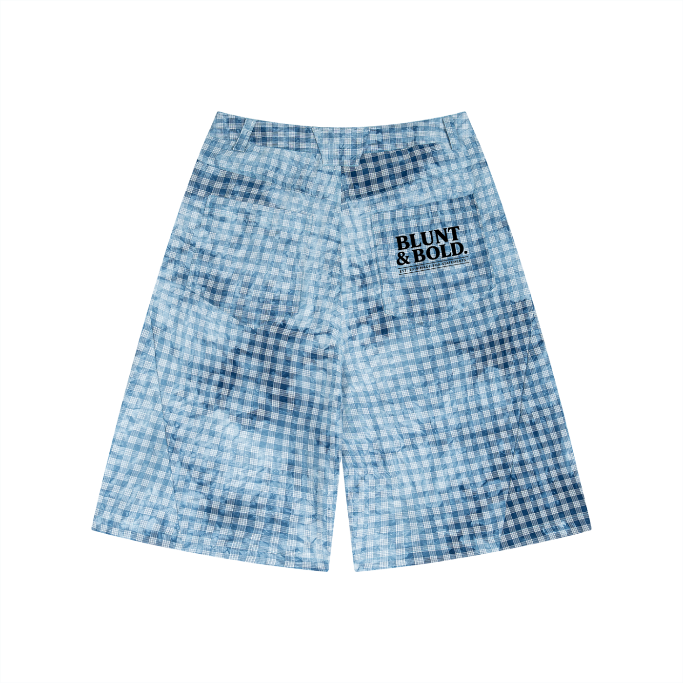 MENS Vintage Wash Plaid Shorts