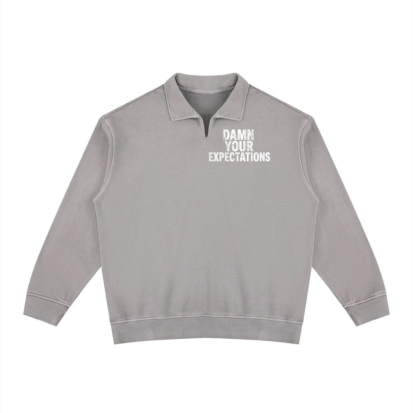 Unisex Vintage Wash Collared Sweatshirt