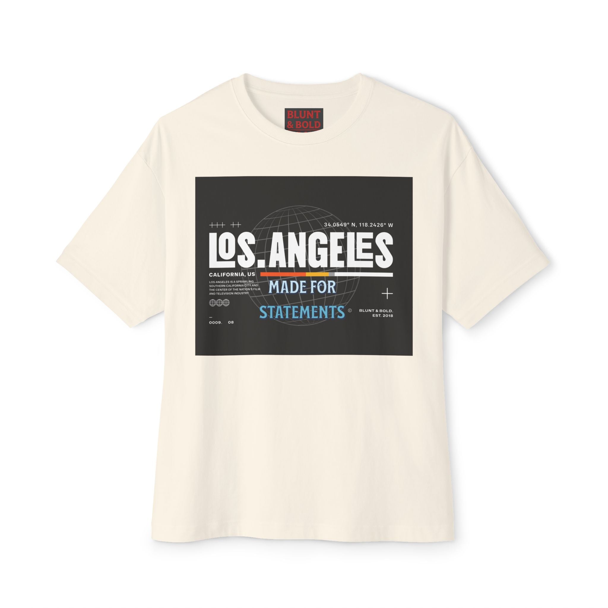 Mens Los Angeles Graphic Oversized  Tee