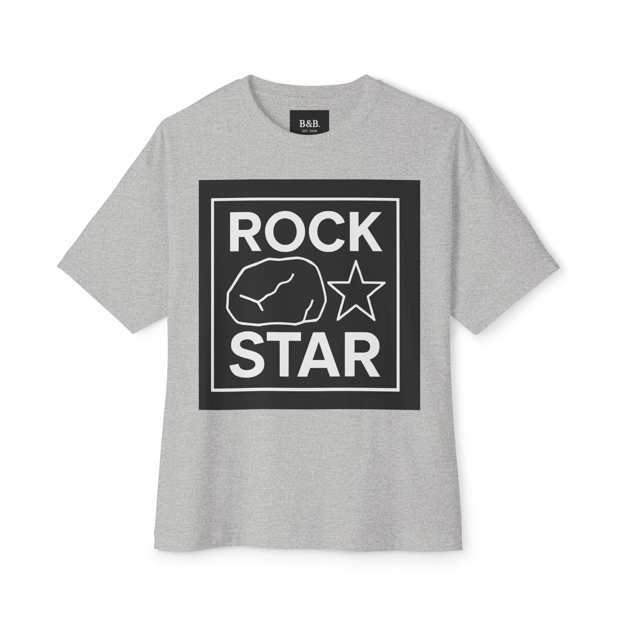 Mens. Rock Star Graphic Oversized  Tee