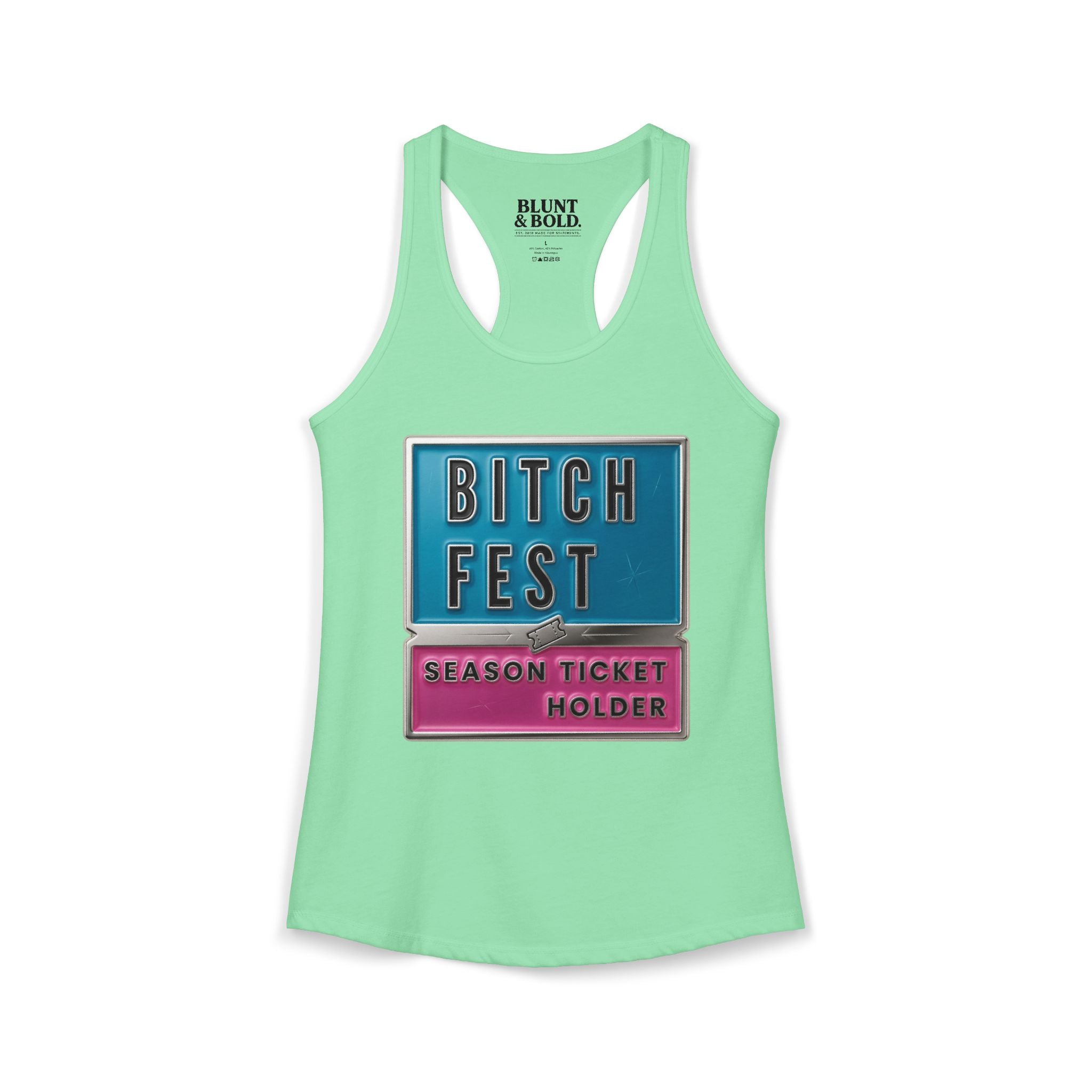 Womens BITCH FEST  Ideal Racerback Tank