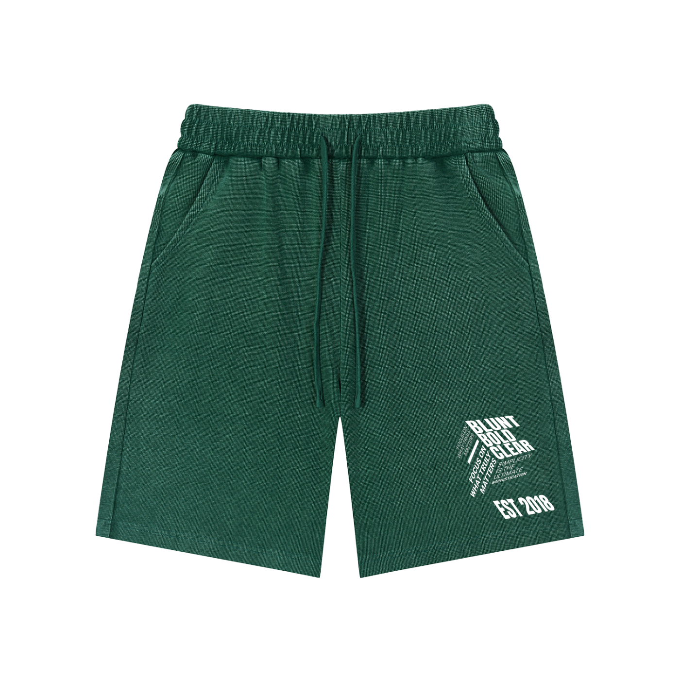 Mens Mineral Wash Waffle Knit Shorts