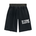 MENS  'DIVINE DISRPUPTOR ' Vintage Wash Distressed Wide Leg Shorts