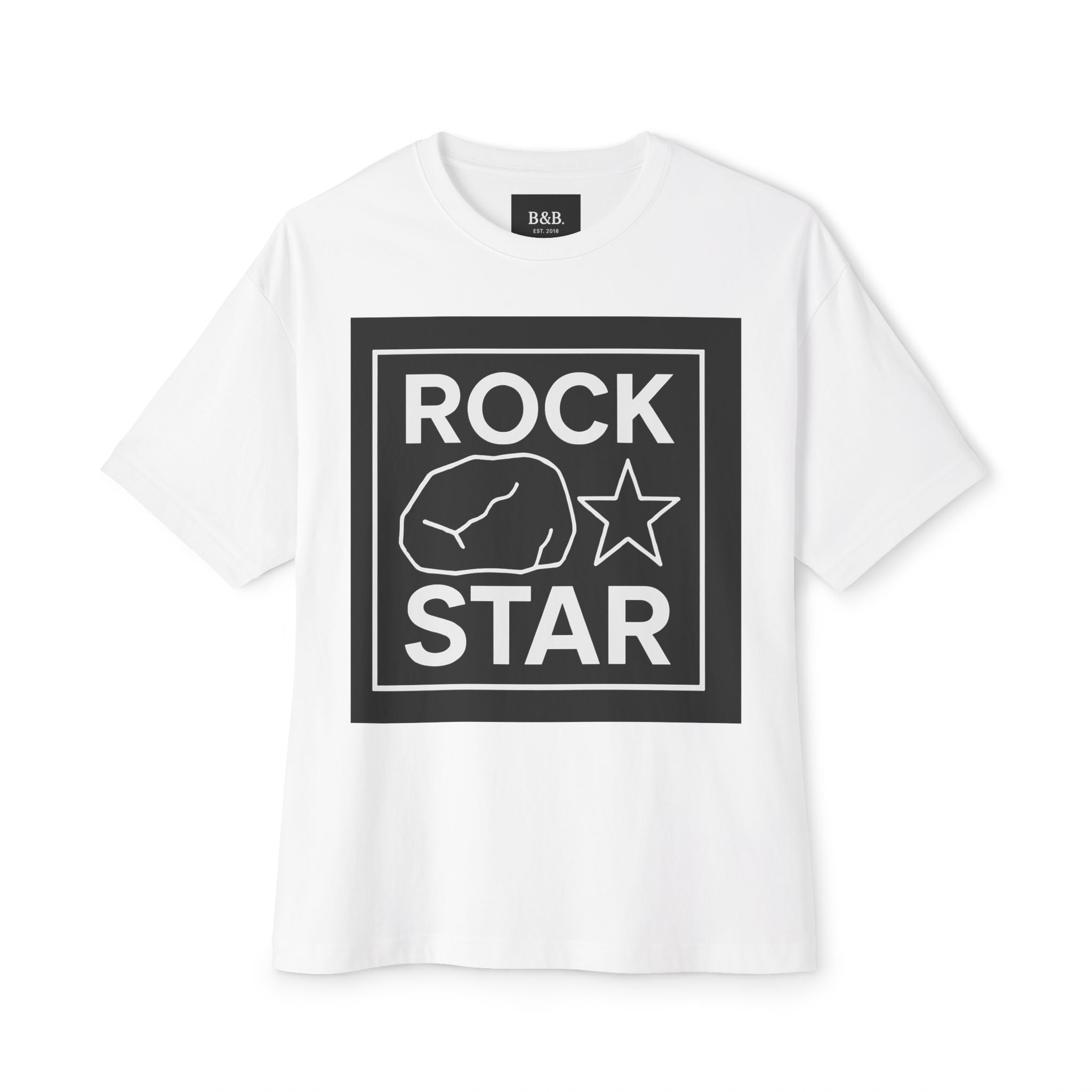 Mens. Rock Star Graphic Oversized  Tee