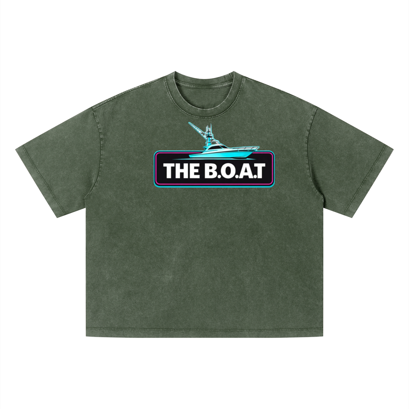 Mens 'THE B.O.A.T' Vintage Wash Boxy Tee