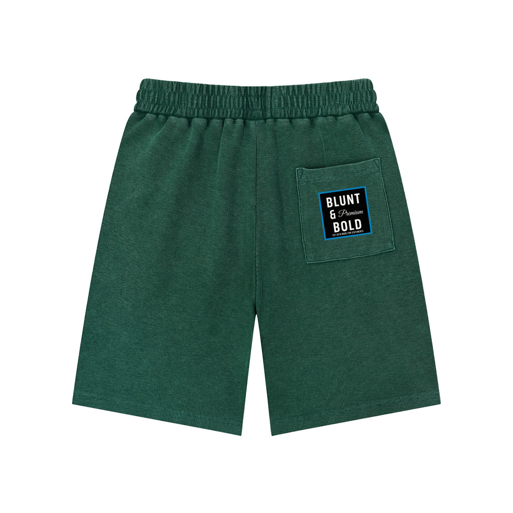 Mens Mineral Wash Waffle Knit Shorts