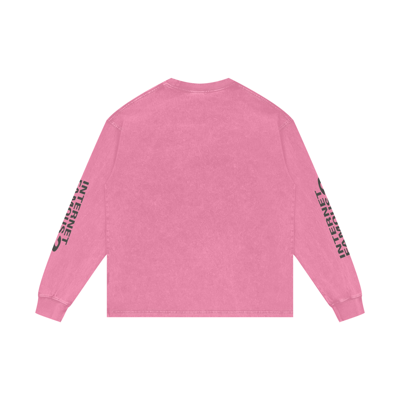 MENS '  INTERNET FAMOUS ; Acid Wash Oversize Long Sleeve TEE