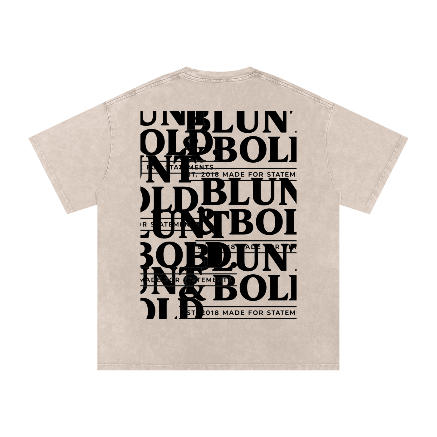 MENS ' TO MUCH TO PLATE' Snow Washed Oversized Cotton TEE