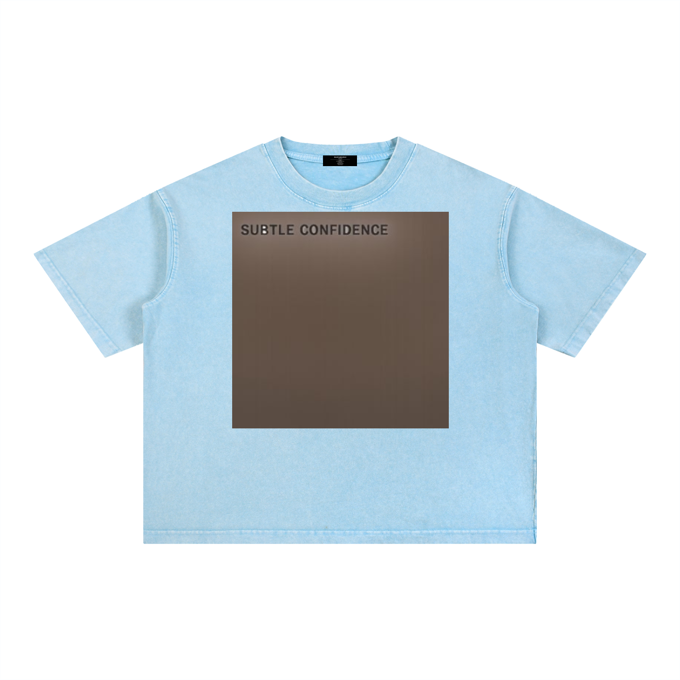 Mens SUBTLE CONFIDENCE Mineral Wash Boxy Cotton Tee