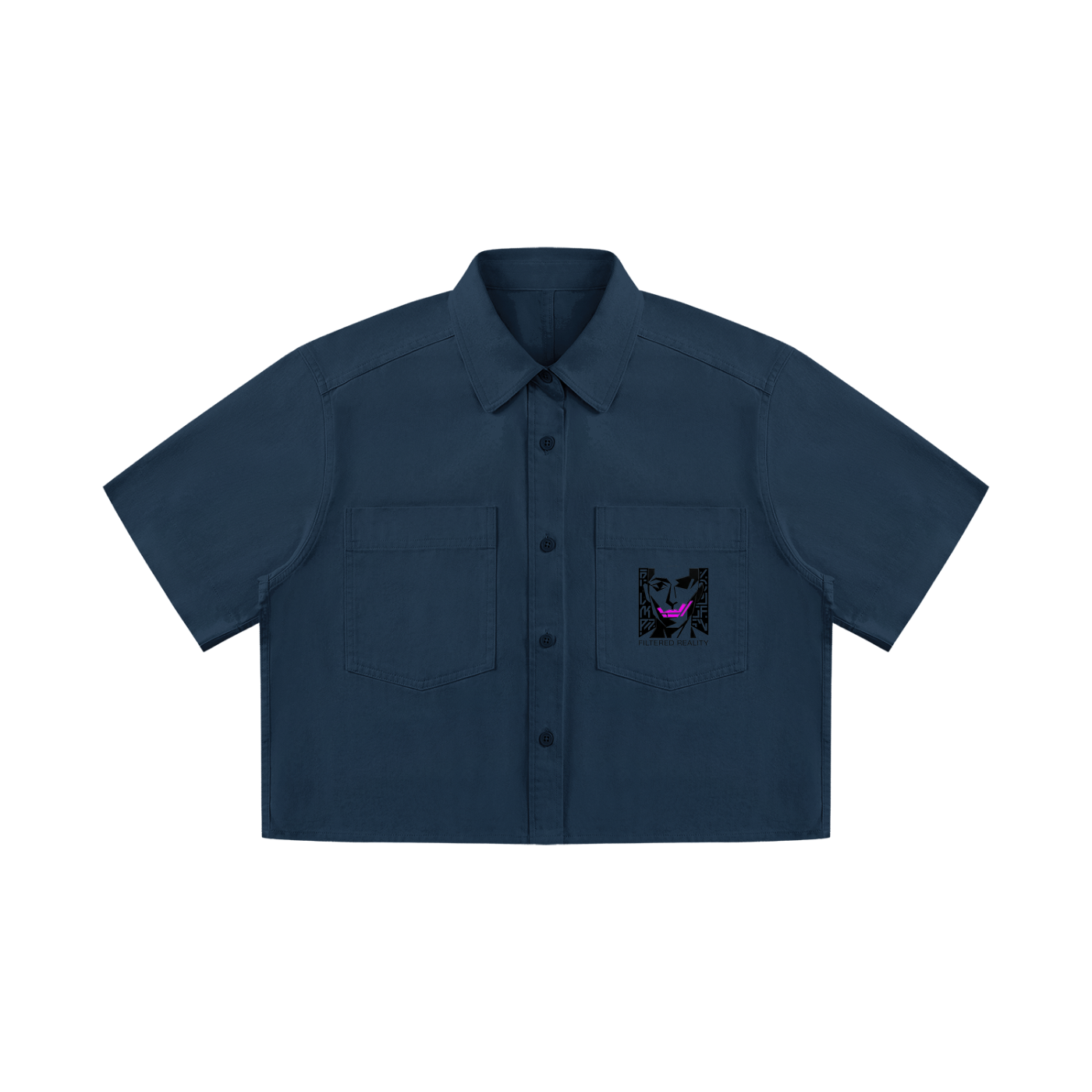 WOMENS ' FILTERED REALITY ' Crop Short Sleeve Shirt
