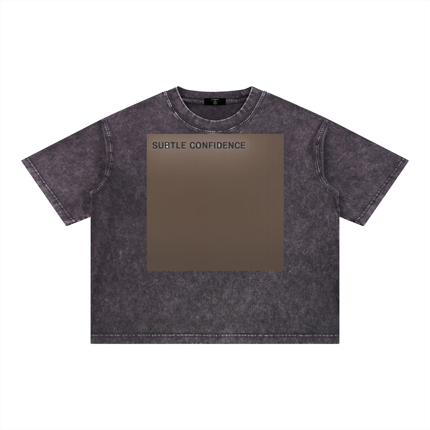 Mens SUBTLE CONFIDENCE Mineral Wash Boxy Cotton Tee