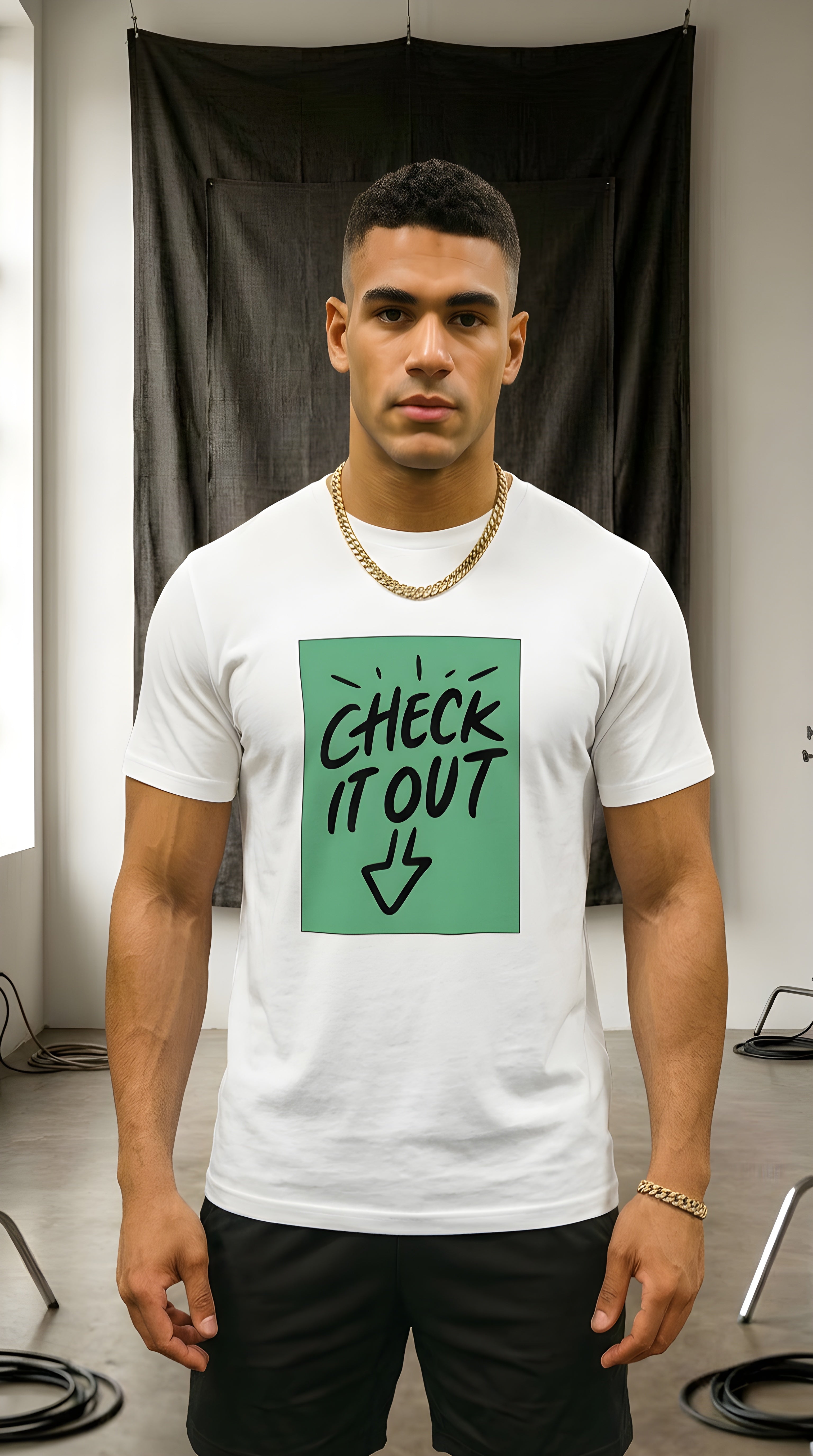 Mens Check IT Out  organic mid-light Tee