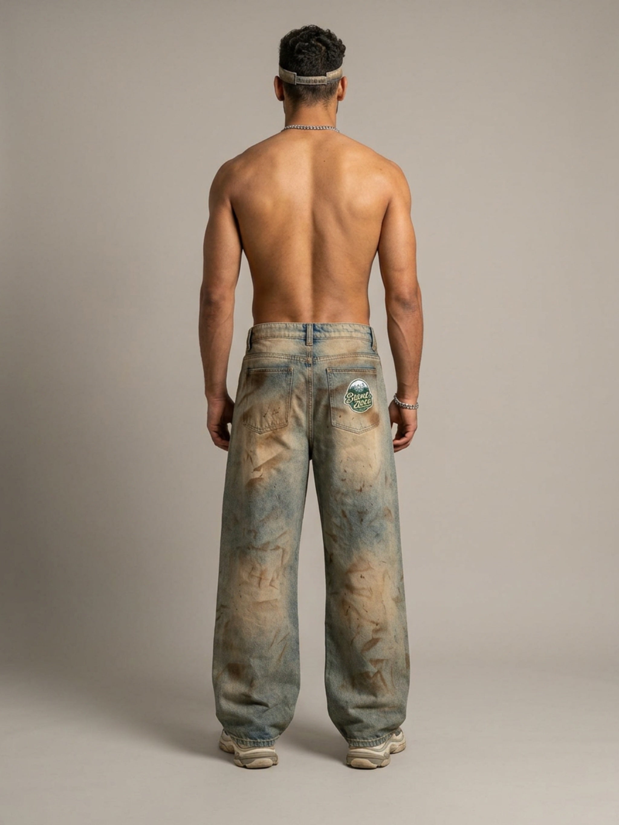 MENS CLASSIC B&B Vintage Wash Barrel Leg Jeans