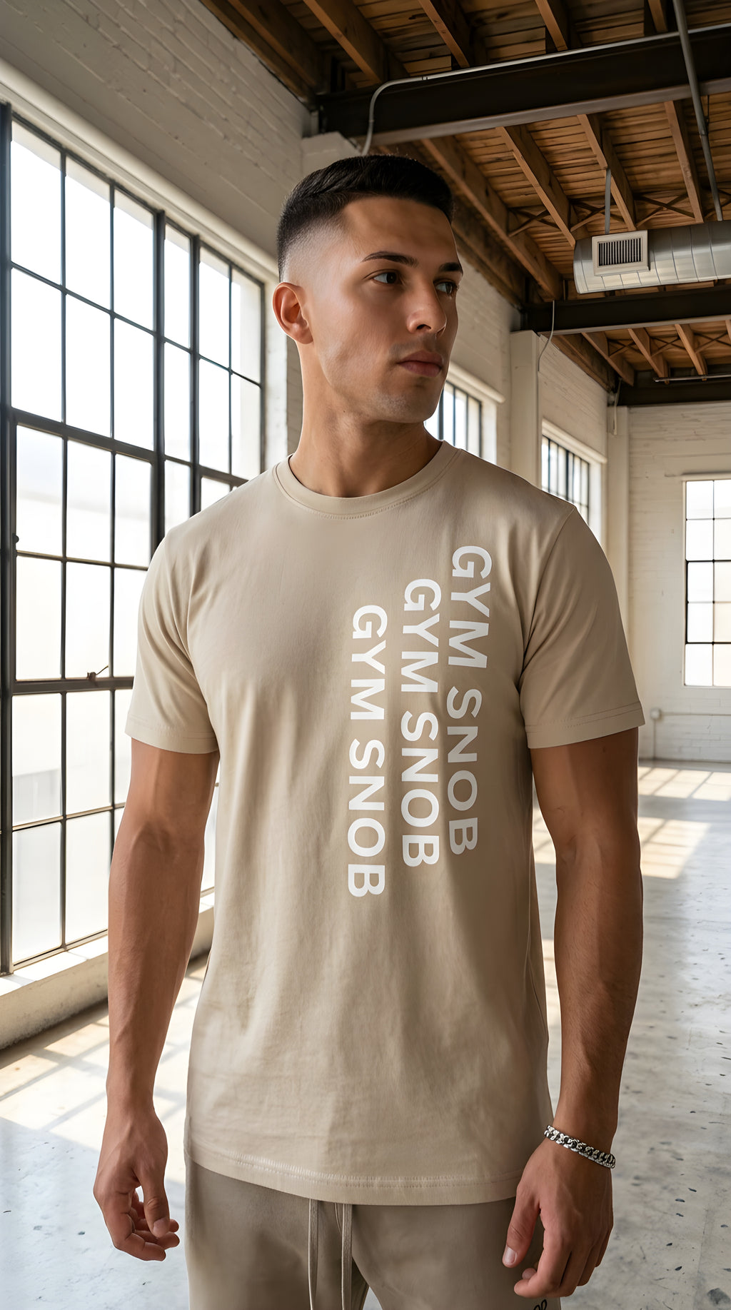 Mens Gym Snob organic mid-light Tee