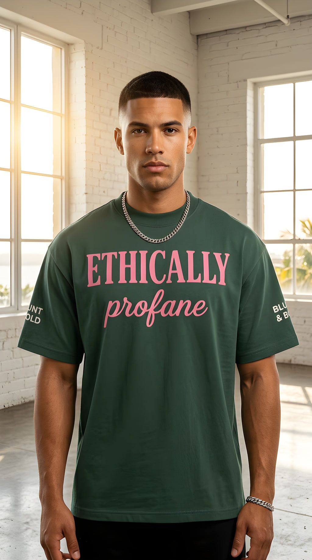 Mens 'ETHICALLY PROFANE" Essential Heavyweight Cotton Tee