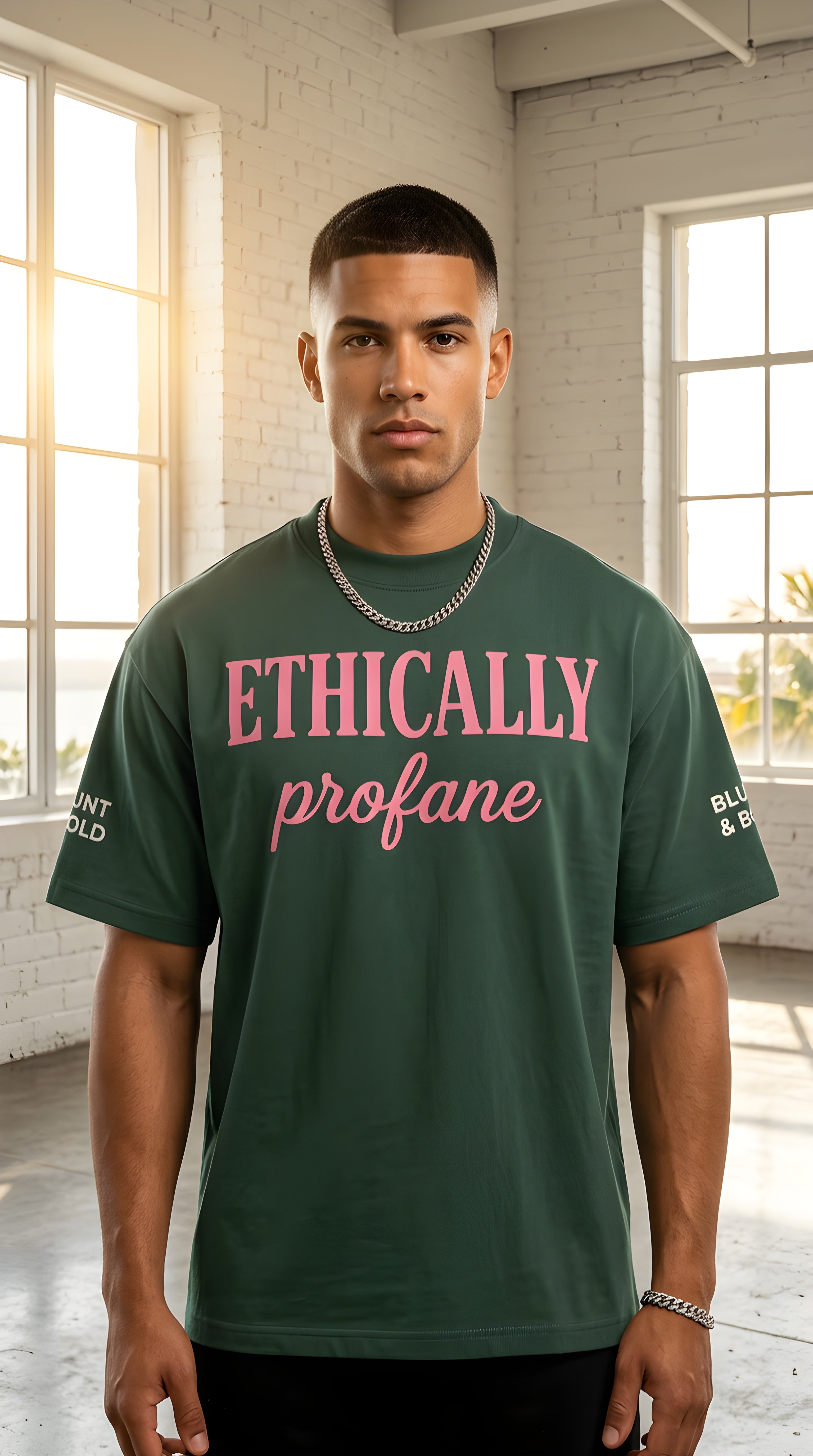 Mens 'ETHICALLY PROFANE" Essential Heavyweight Cotton Tee