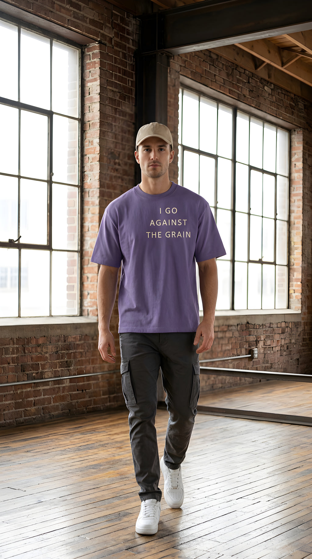 Mens 'AGAINST THE GRAIN' Sorona Quick-Dry Cooling Tee