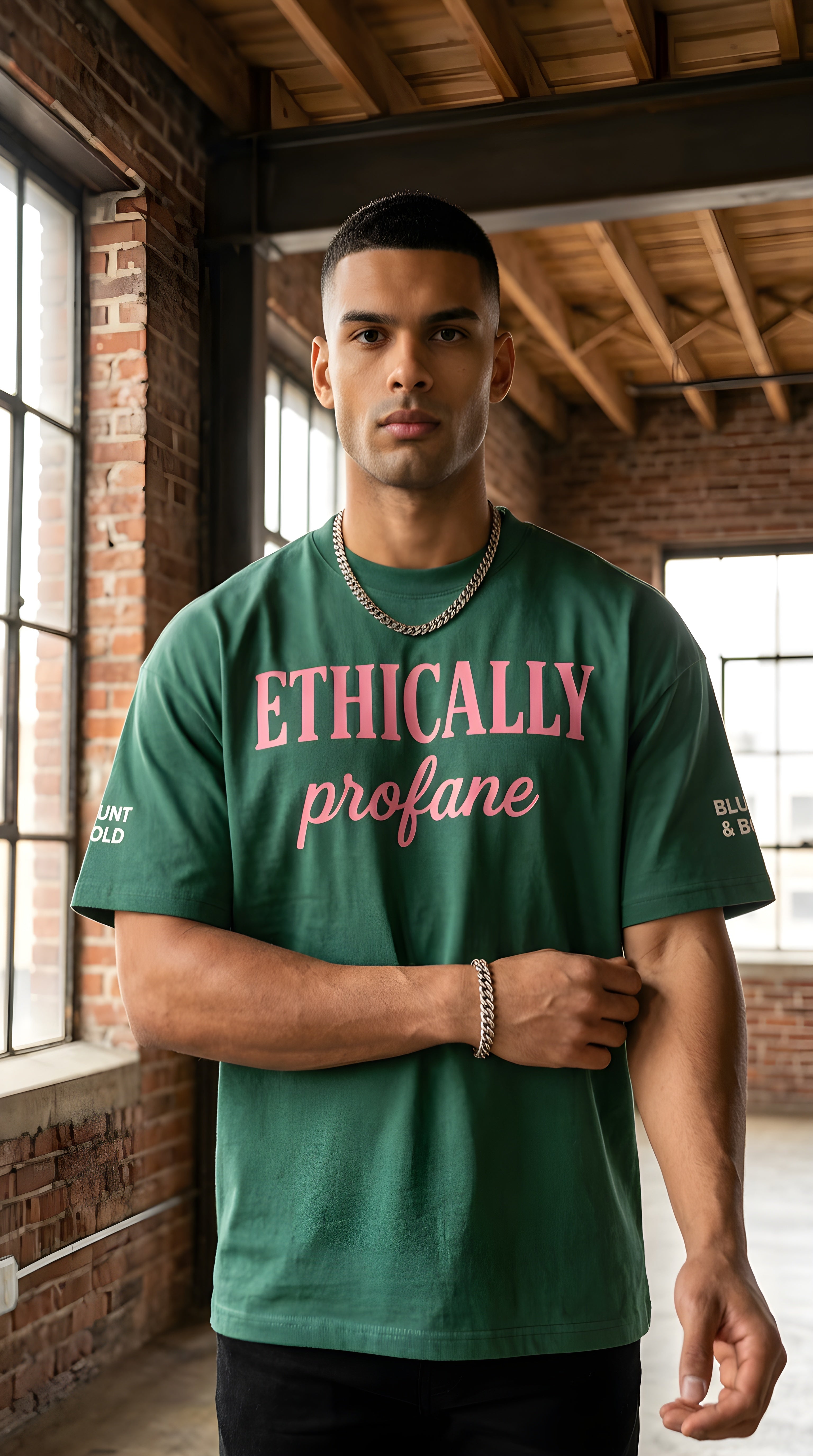 Mens 'ETHICALLY PROFANE" Essential Heavyweight Cotton Tee